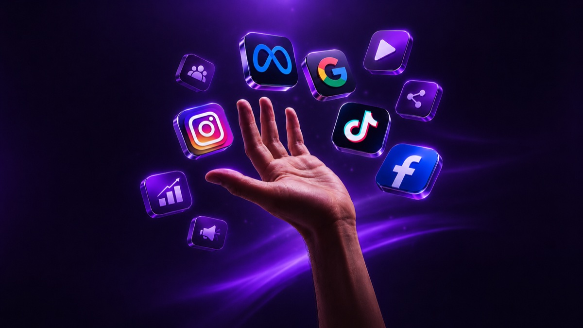 Performance marketing campaign visuals across Meta, Google, and social platforms