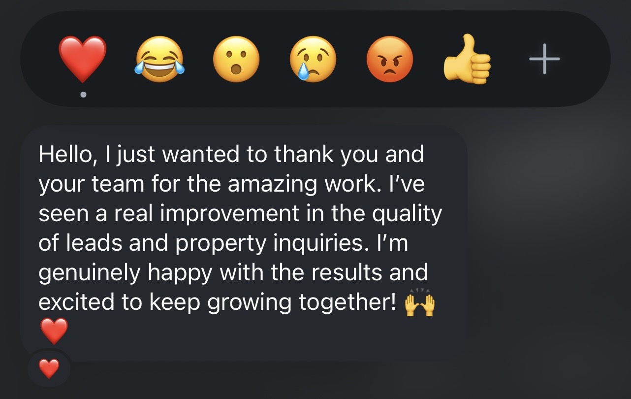 Client message — campaign results