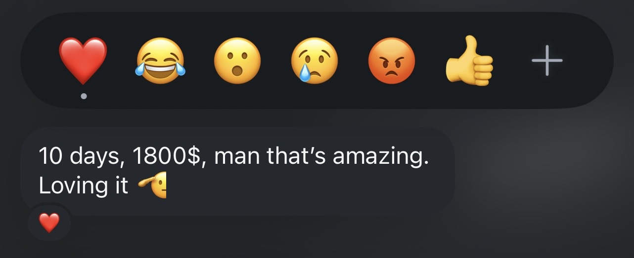 Client message — campaign results