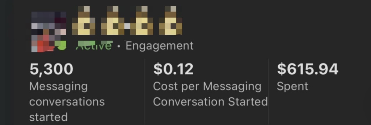 Client message — campaign results