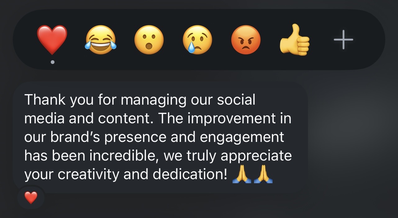Client message — campaign results