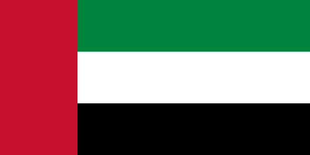 The flag of United Arab Emirates