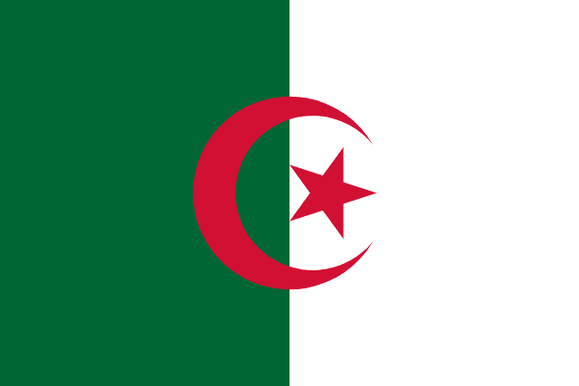 The flag of Algeria