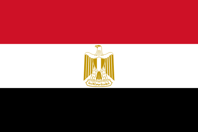 The flag of Egypt