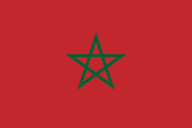 The flag of Morocco