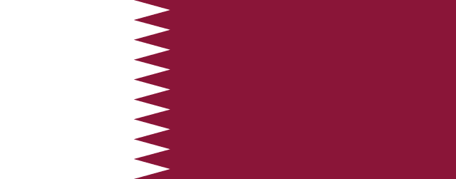 The flag of Qatar