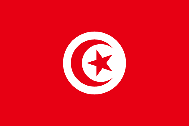 The flag of Tunisia